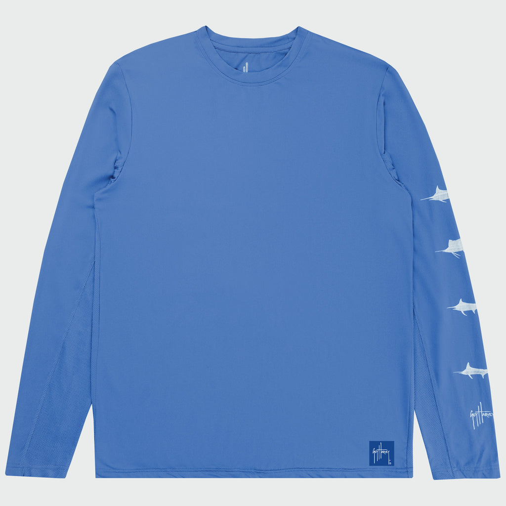 Guy Harvey Men's Marlin Air Sun Protection Crew - Marina — MARINA (official product shot)