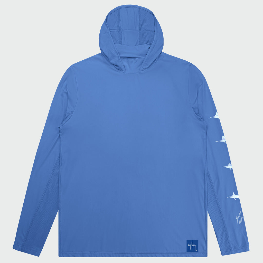 Guy Harvey Men's Marlin Air Sun Protection Hood - Marina — MARINA (official product shot)