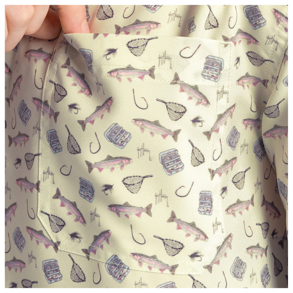 Guy Harvey Mariner Fishing Shirt - Fresh AO — BONE WHITE (official product shot)