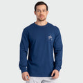 Guy Harvey OG Long Sleeve Pocket Tee - Bill Collector — ESTATE BLUE (official product shot)