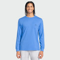 Guy Harvey OG Long Sleeve Pocket Tee - Harvey's Bait Co. — AZURE BLUE (official product shot)