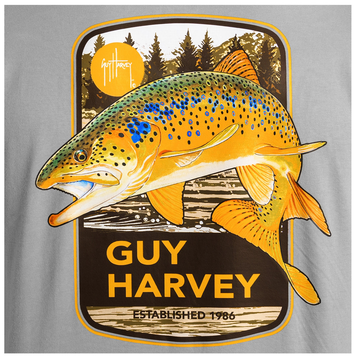 Guy Harvey OG Tee - Brown — ULTIMATE GREY (official product shot)