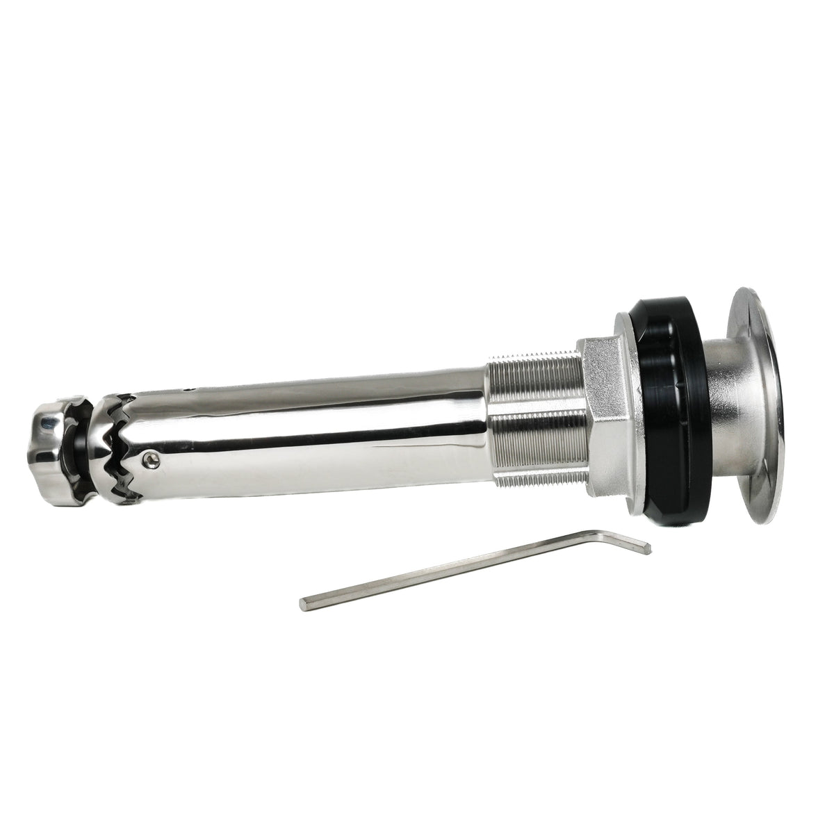 ROD HOLDER 0 DEG LARGE TEAKSAVER, LOCKABLE SWIVEL, BLACK SPLINED ADAPTER