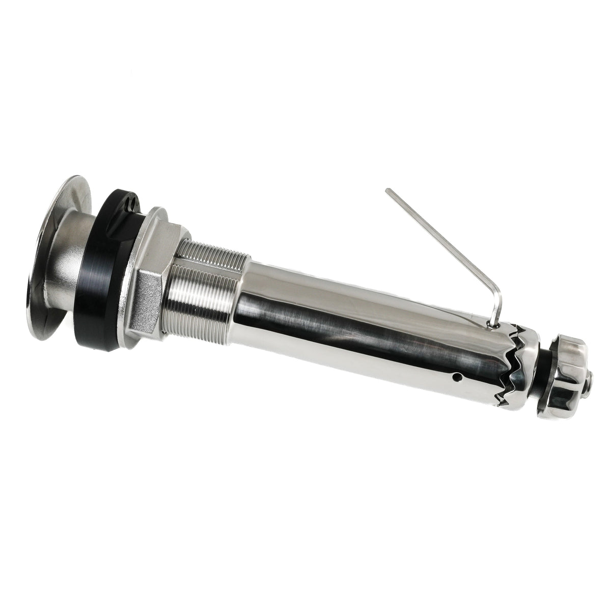 ROD HOLDER 0 DEG LARGE TEAKSAVER, LOCKABLE SWIVEL, BLACK SPLINED ADAPTER