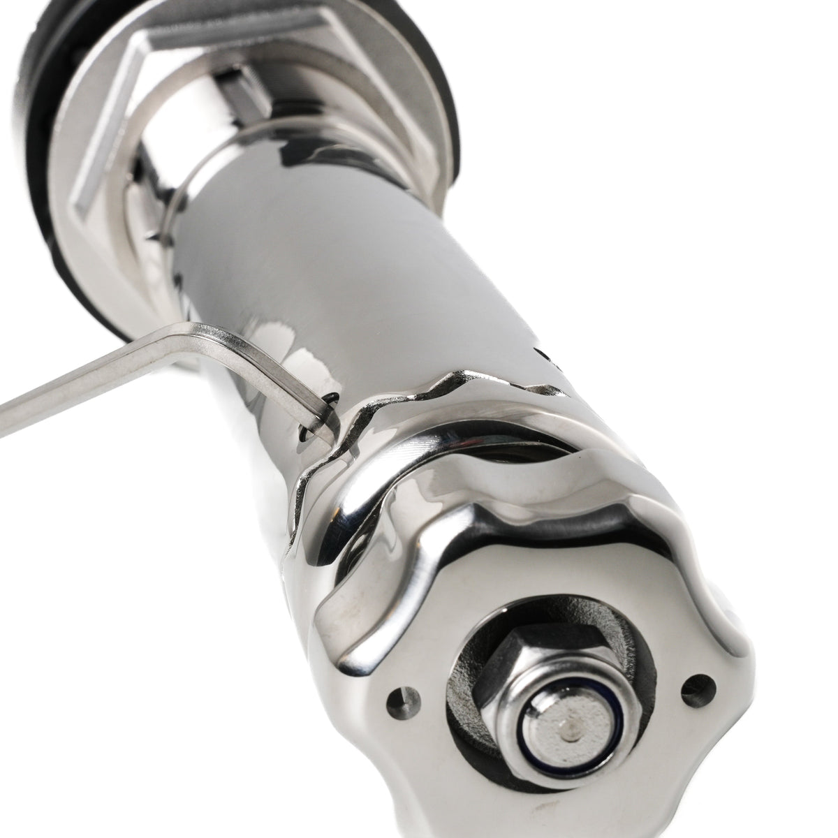 ROD HOLDER 0 DEG LARGE TEAKSAVER, LOCKABLE SWIVEL, BLACK SPLINED ADAPTER
