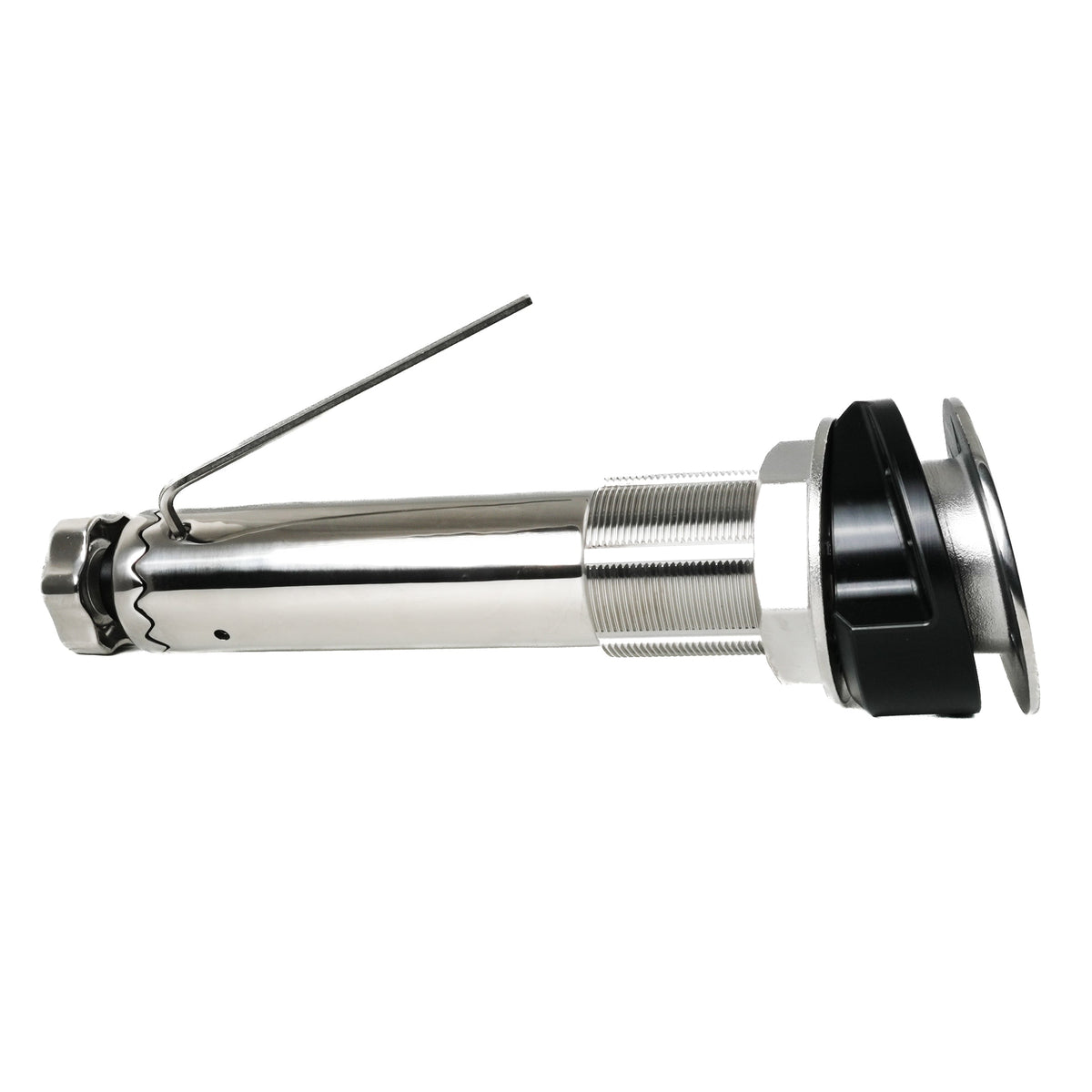 ROD HOLDER 15 DEG LARGE TEAKSAVER, LOCKABLE SWIVEL, BLACK SPLINED ADAPTER