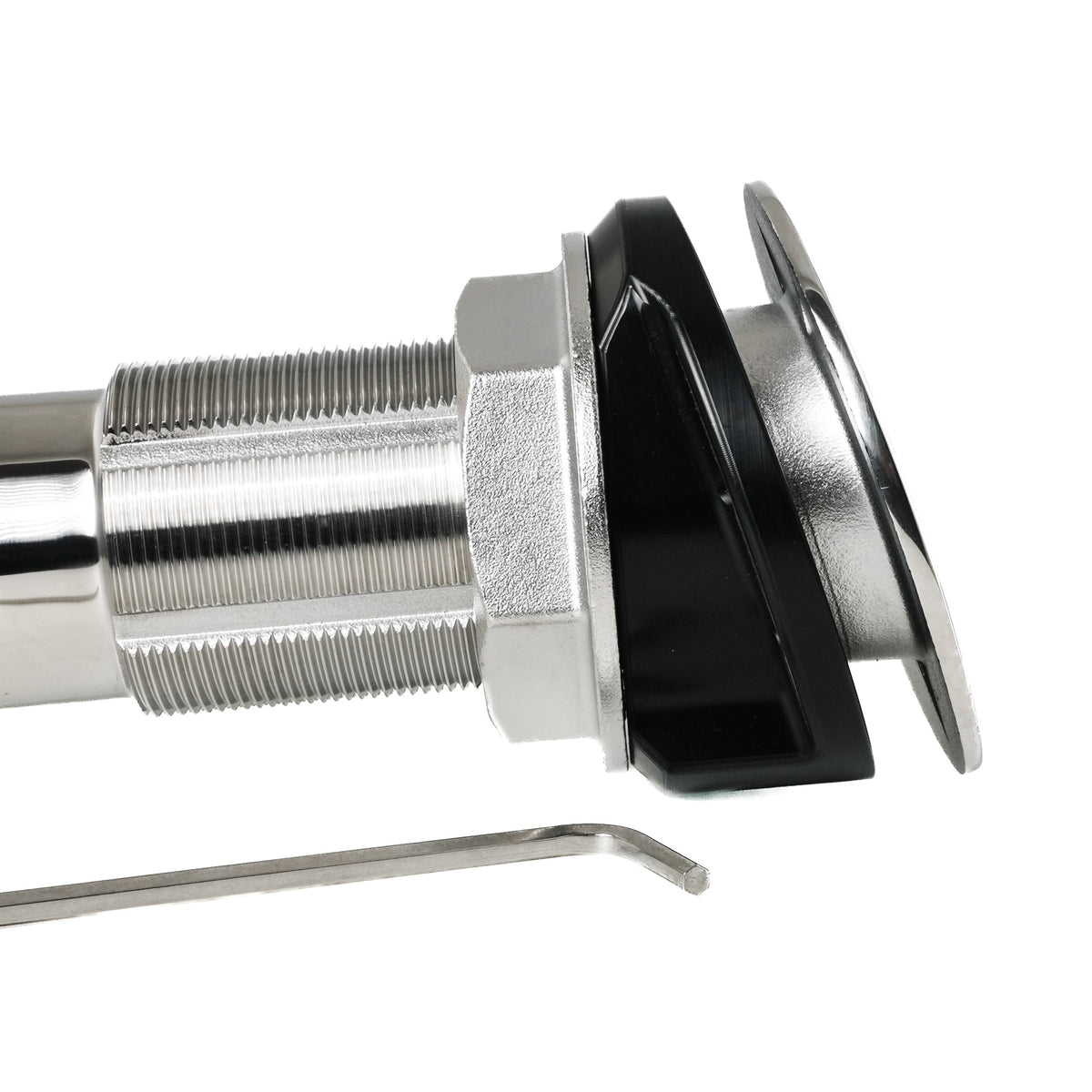 ROD HOLDER 15 DEG LARGE TEAKSAVER, LOCKABLE SWIVEL, BLACK SPLINED ADAPTER