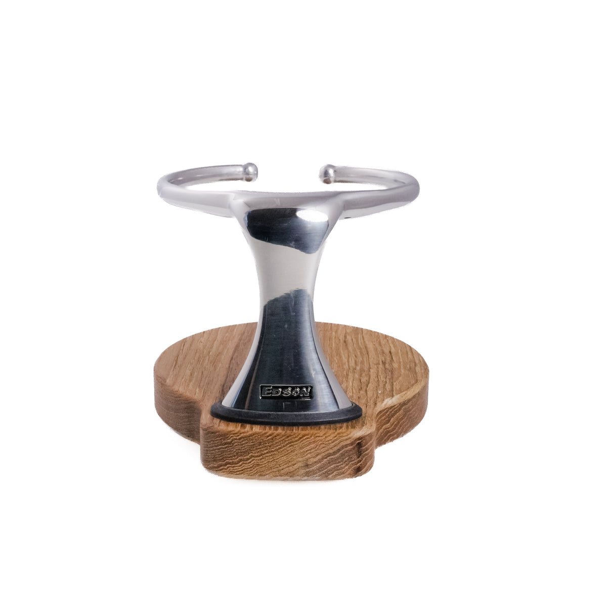 Drink Holder, Single, Stainless with Teak Base