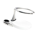 Single Clamp-On Stainless Drink Holder w/White Poly Base