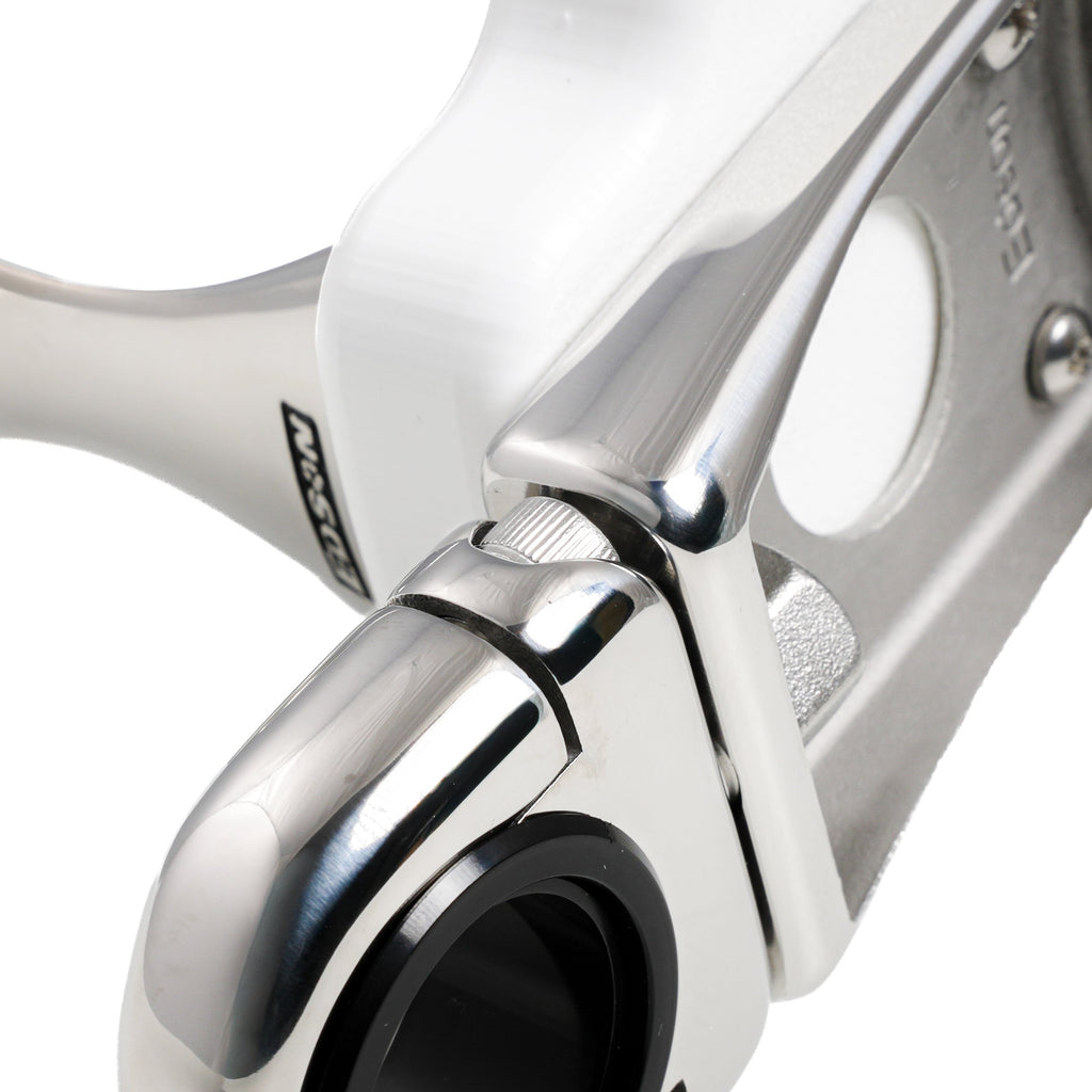 Single Clamp-On Stainless Drink Holder w/White Poly Base