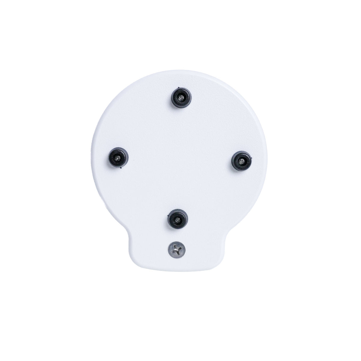 Drink Holder, Single, Stainless with White Poly Base