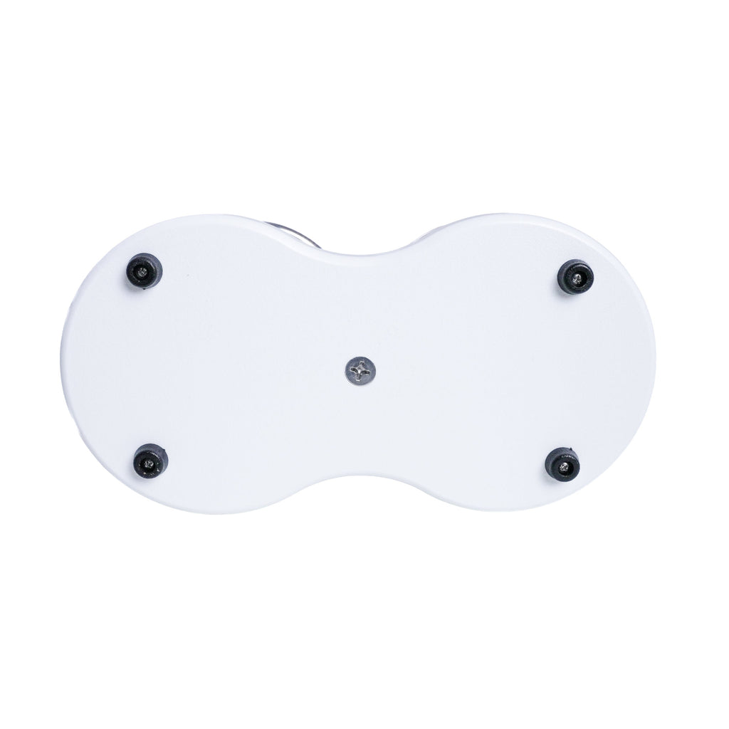 Drink Holder, Double, Stainless with White Poly Base