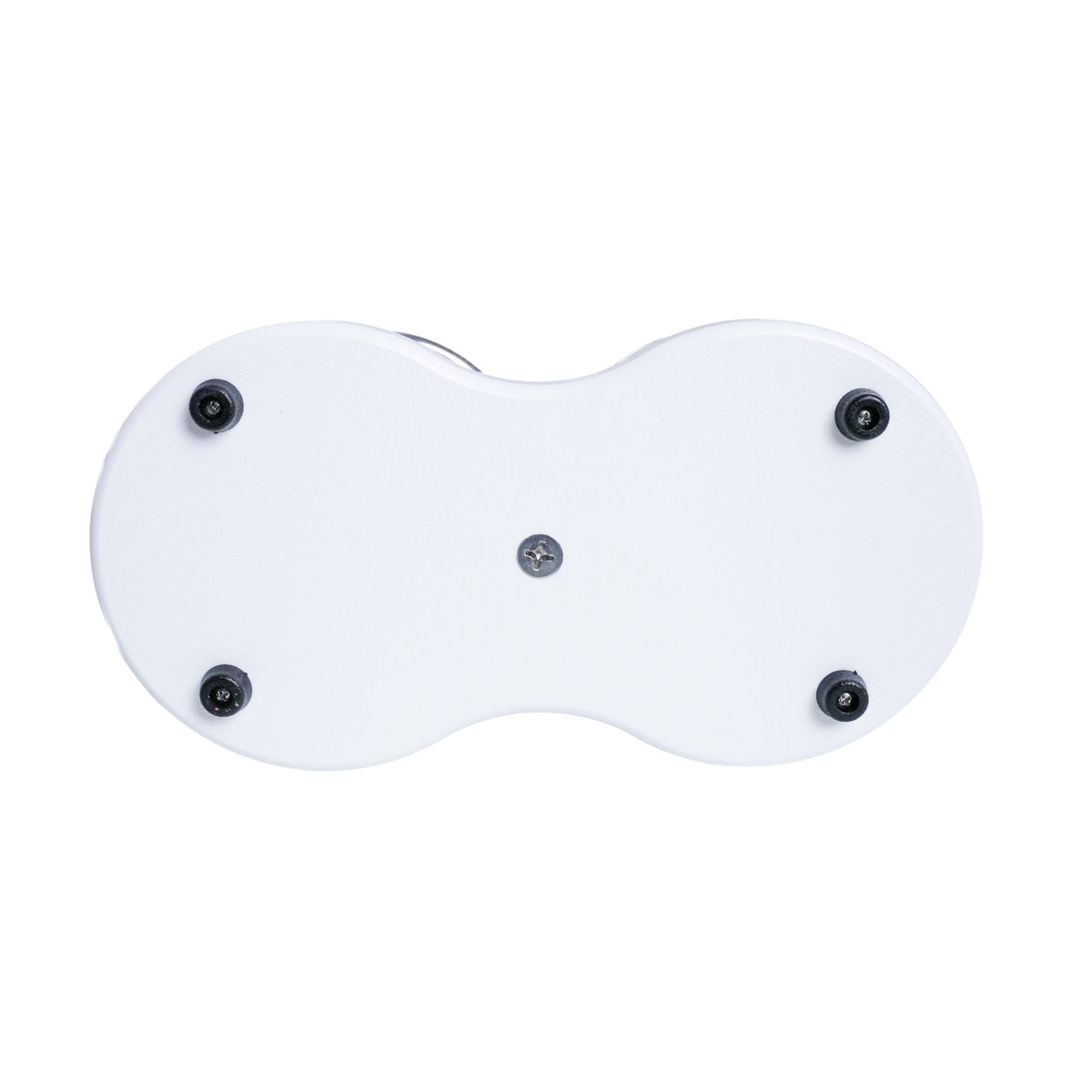 Drink Holder, Double, Stainless with White Poly Base