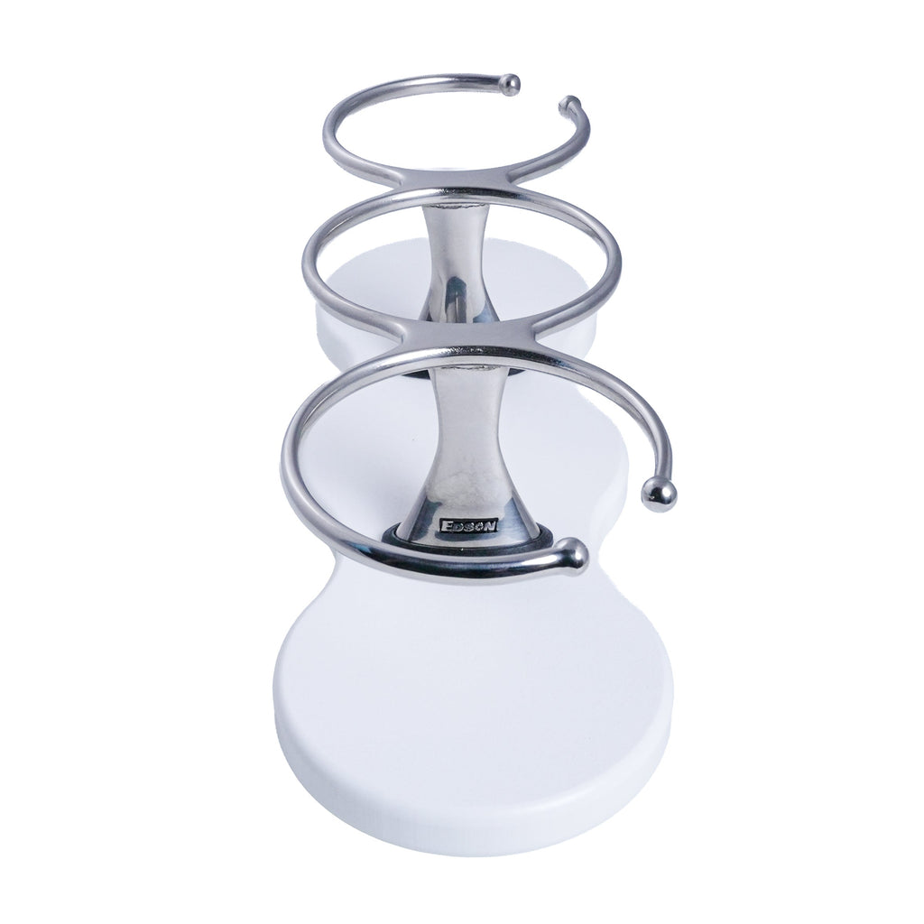 Drink Holder, Triple, Stainless with White Poly Base