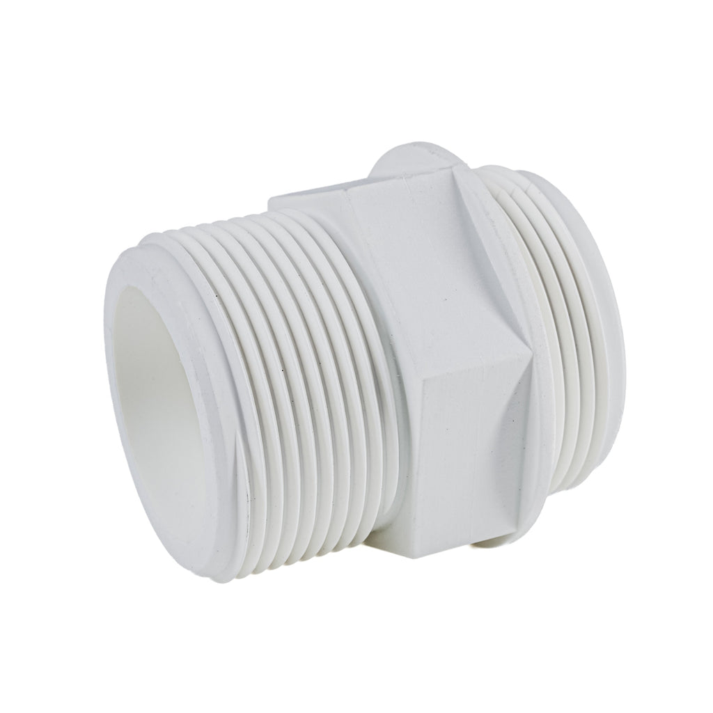 Connector Threaded 1.5" / 1.5" (38.1mm / 38.1mm) BSP White