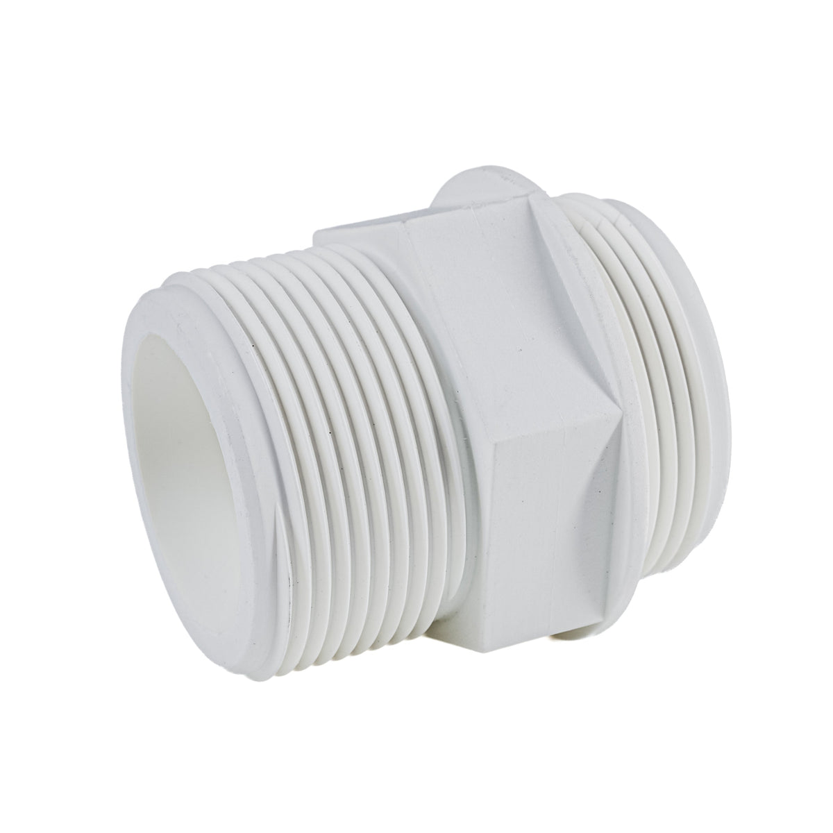 Connector Threaded 1.5" / 1.5" (38.1mm / 38.1mm) BSP White
