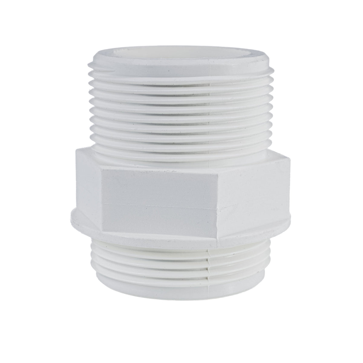 Connector Threaded 1.5" / 1.5" (38.1mm / 38.1mm) BSP White