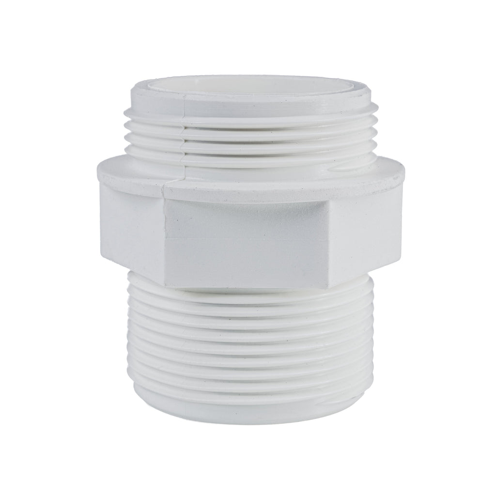 Connector Threaded 1.5" / 1.5" (38.1mm / 38.1mm) BSP White