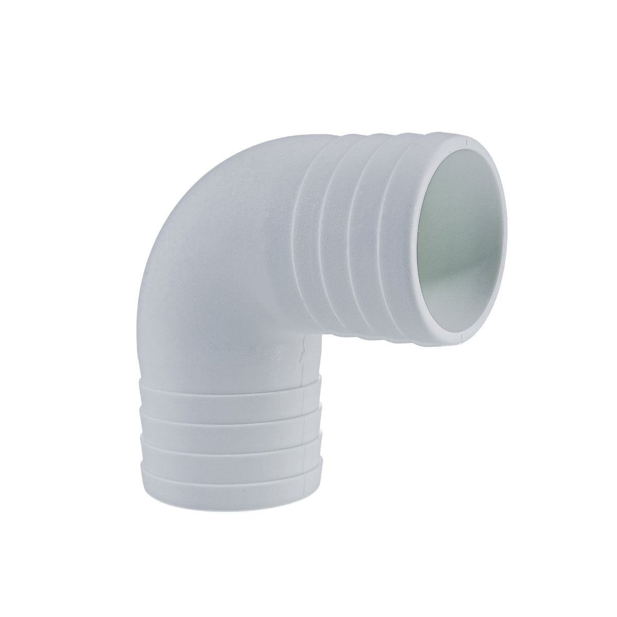 Hose Barb 90deg Elbow Adapter 2" (50.8mm), White