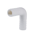Hose Barb 90deg Elbow Adapter .75" (19.1mm), White