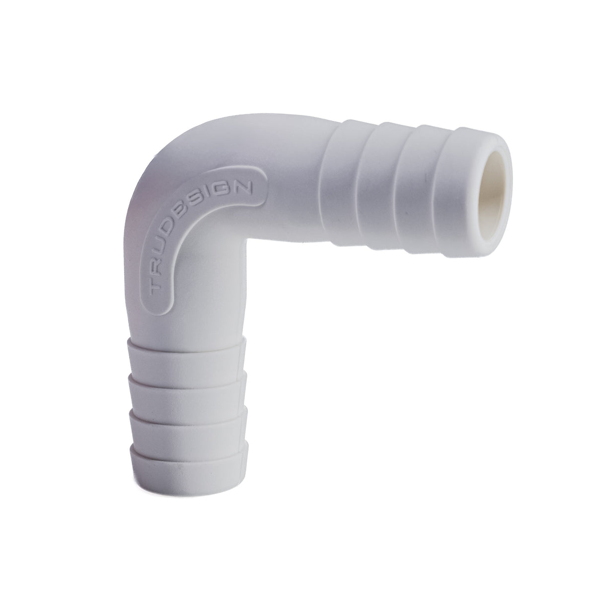 Hose Barb 90deg Elbow Adapter .75" (19.1mm), White