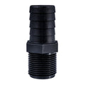 Hose Barb Unequal 1.125" x 1" (28.6mm x 25.4mm) NPS Long Male Thread, Black
