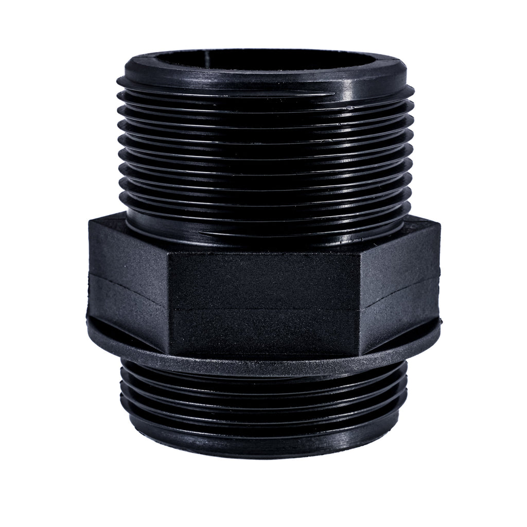 Connector Threaded 1.5" / 1.5" (38.1mm / 38.1mm) BSP Black