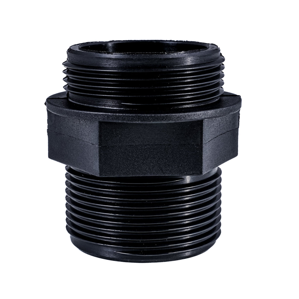 Connector Threaded 1.5" / 1.5" (38.1mm / 38.1mm) BSP Black