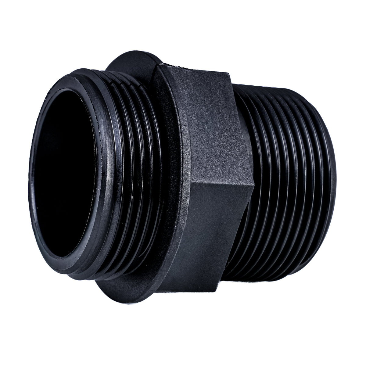 Connector Threaded 1.5" / 1.5" (38.1mm / 38.1mm) BSP Black