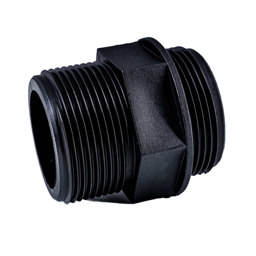 Connector Threaded 1.5" / 1.5" (38.1mm / 38.1mm) BSP Black