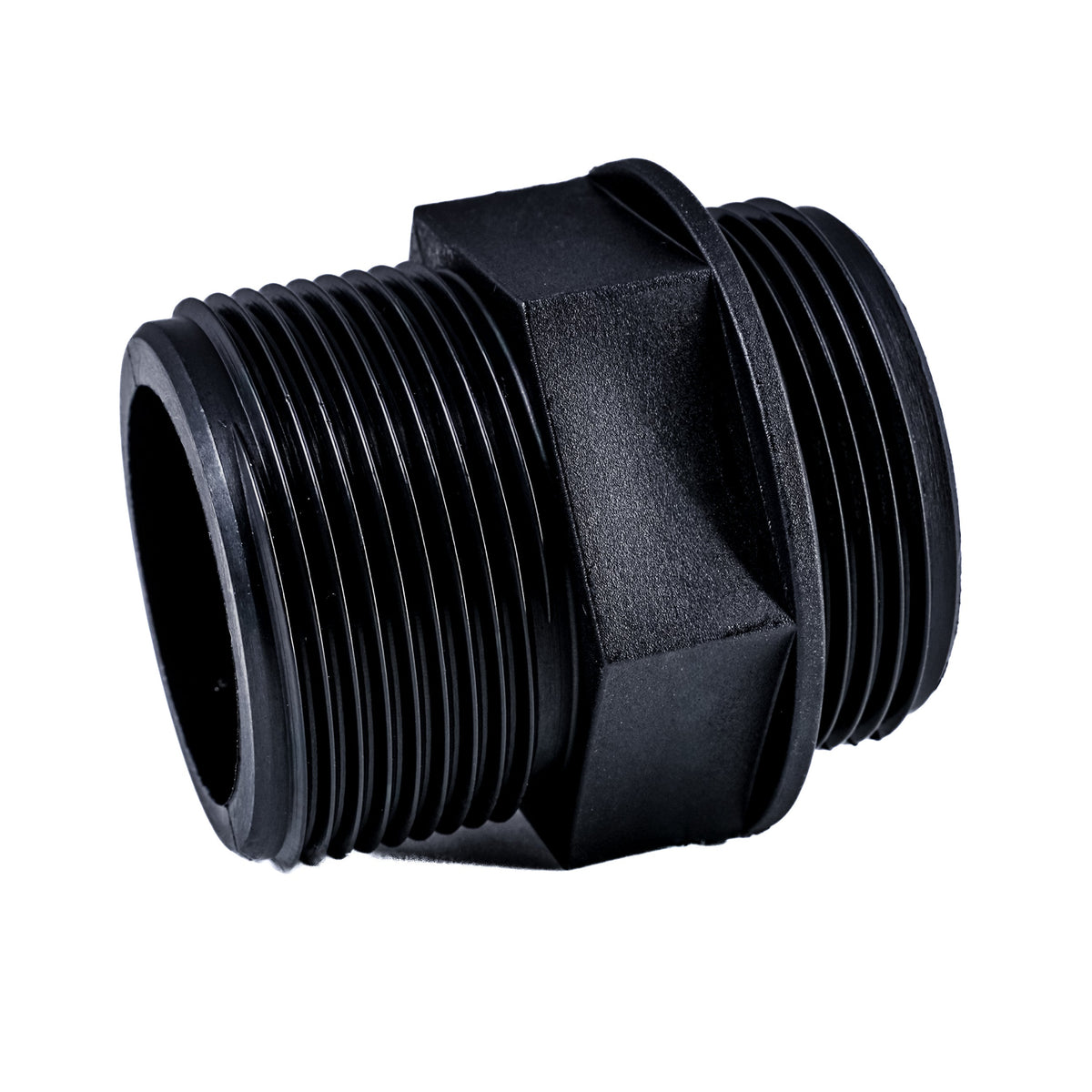 Connector Threaded 1.5" / 1.5" (38.1mm / 38.1mm) BSP Black