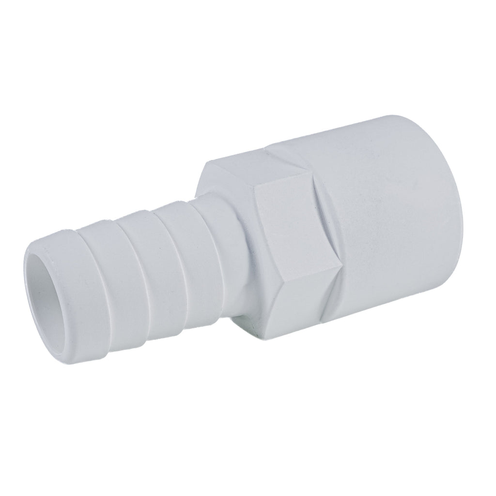 Hose Barb 1" x 1" (25.4mm x 25.4mm) NPS Female Thread, White