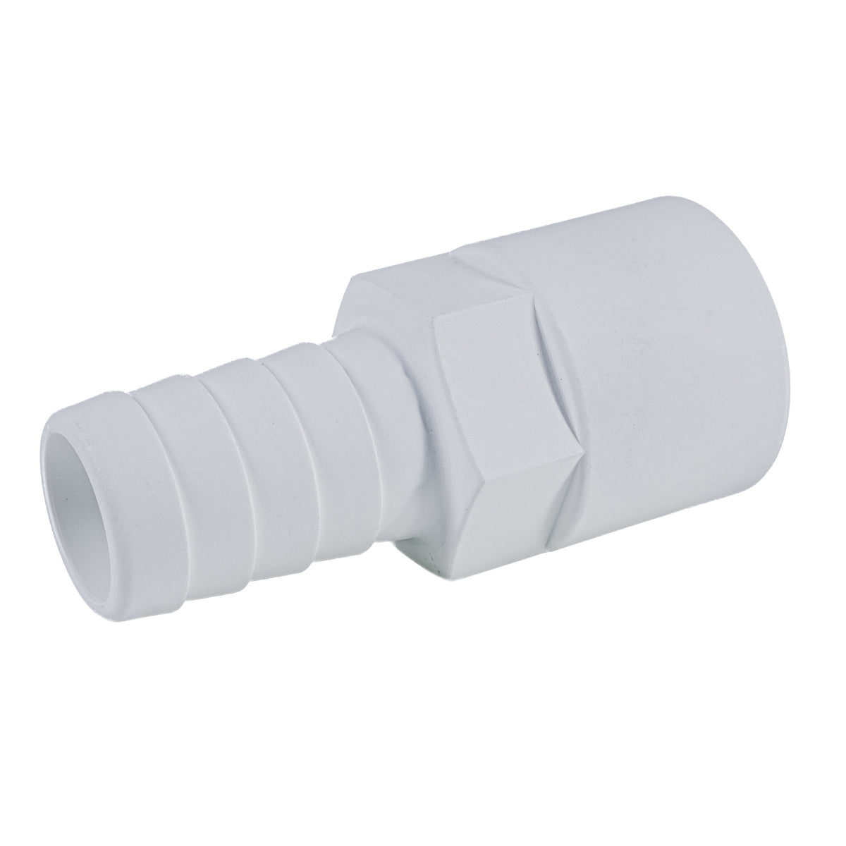 Hose Barb 1" x 1" (25.4mm x 25.4mm) NPS Female Thread, White