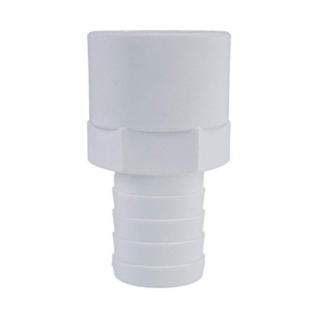 Hose Barb 1.25" x 1.25" (31.8mm x 31.8mm) NPS Female Thread, White