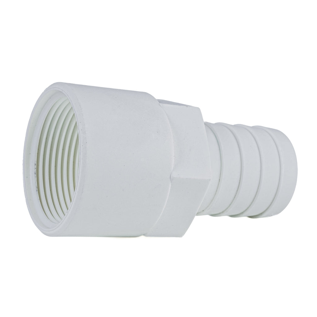 Hose Barb 1.25" x 1.25" (31.8mm x 31.8mm) NPS Female Thread, White