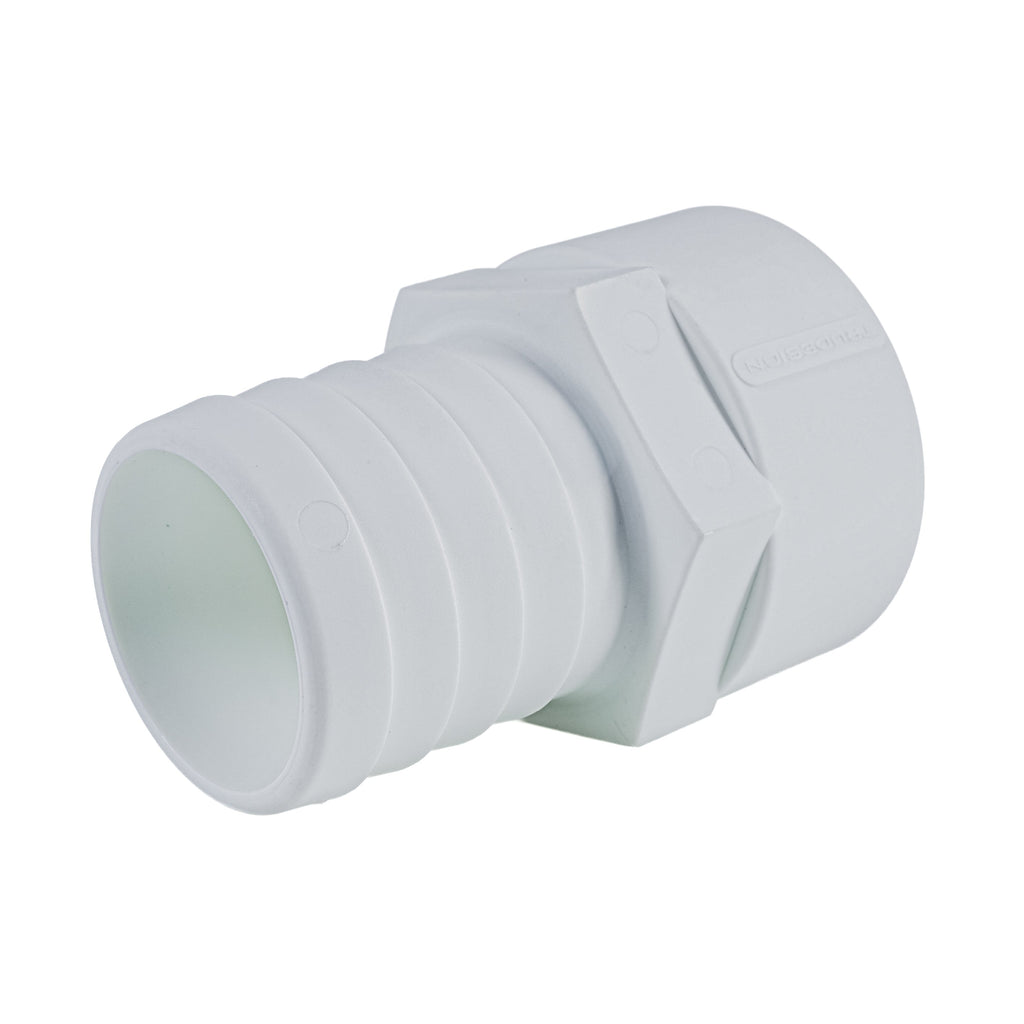 Hose Barb 2" x 2" (50.8mm x 50.8mm) NPS Female Thread, White