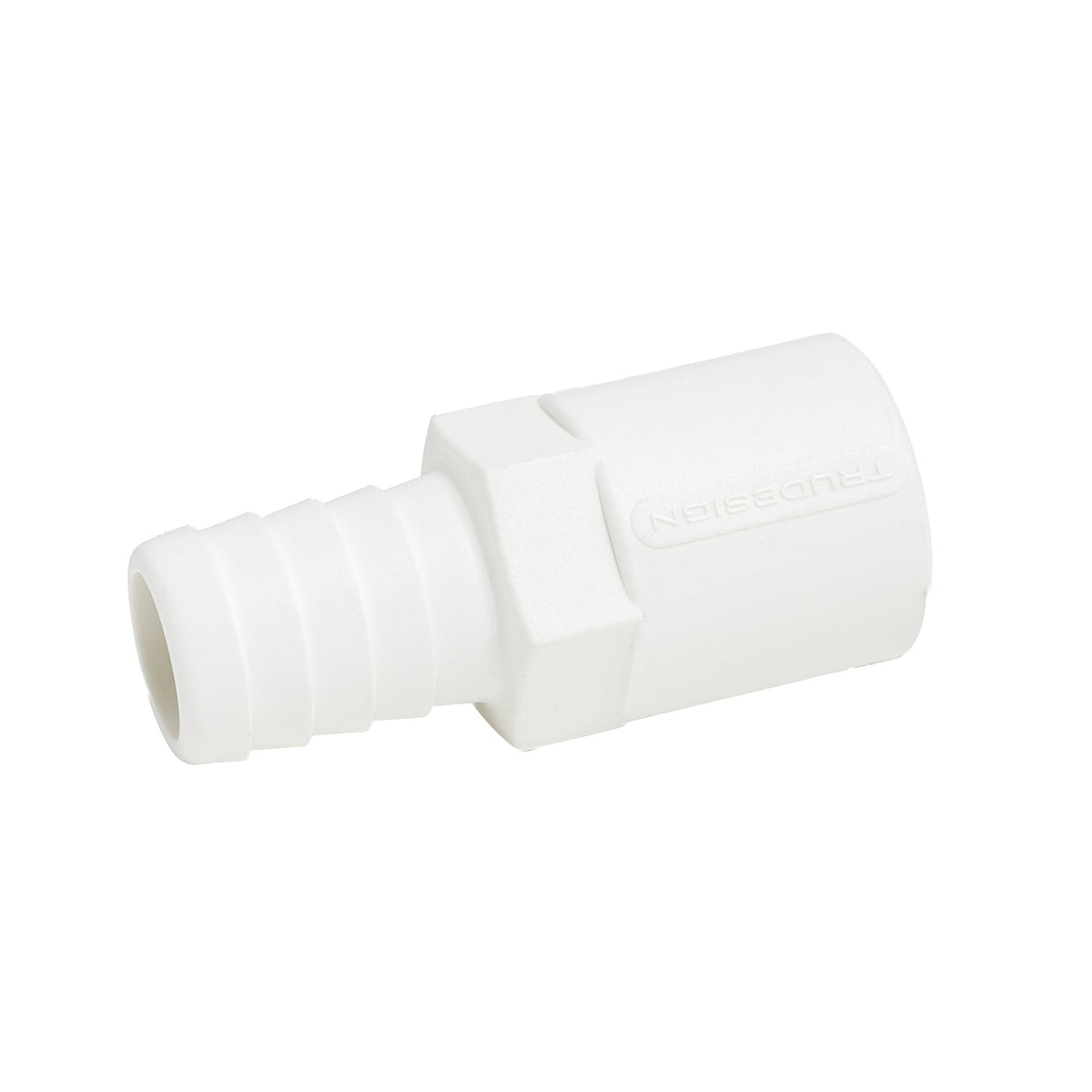 Hose Barb .875" x .75" (22.2mm x 19.1mm) NPS Female Thread, White