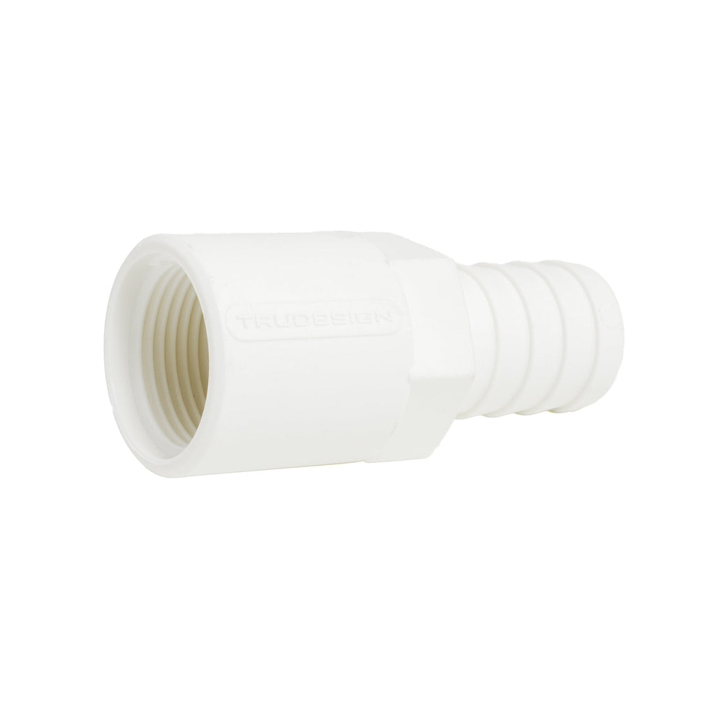 Hose Barb .875" x .75" (22.2mm x 19.1mm) NPS Female Thread, White