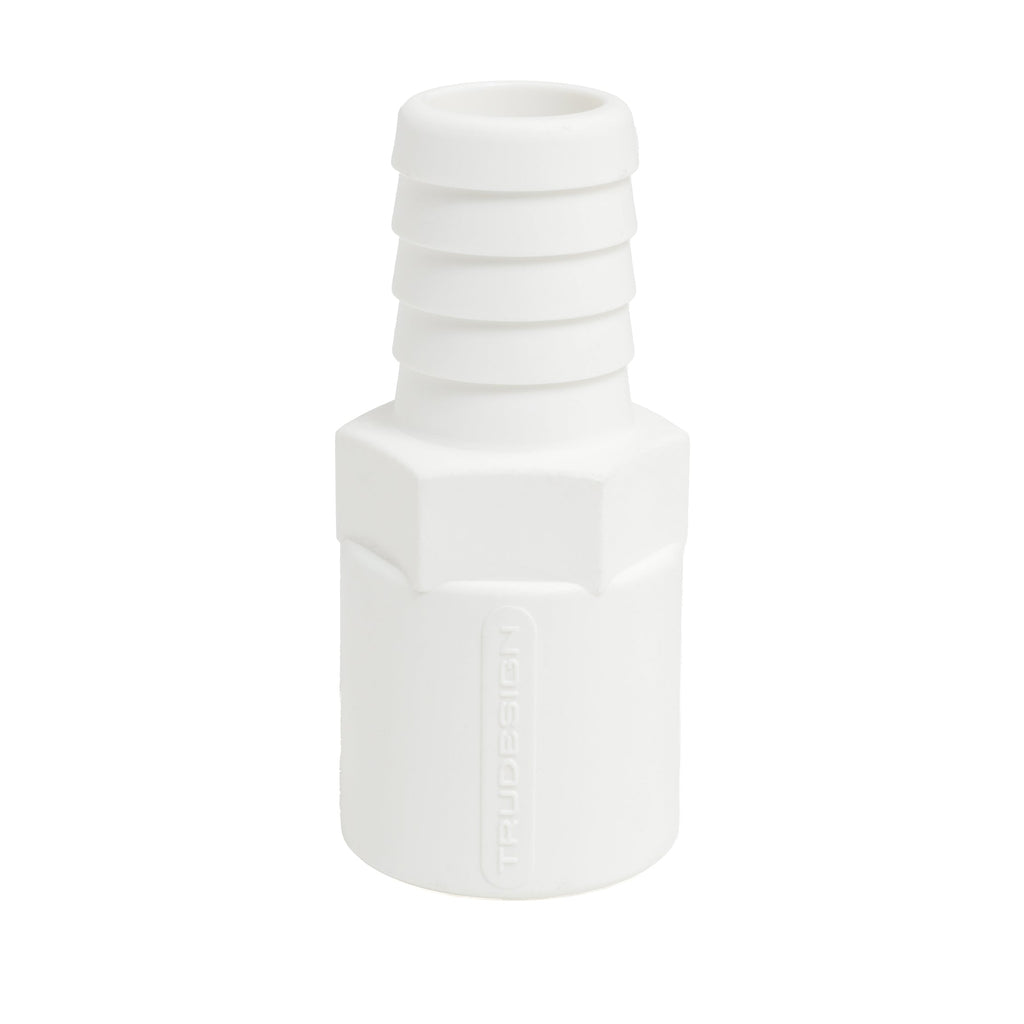 Hose Barb .875" x .75" (22.2mm x 19.1mm) NPS Female Thread, White