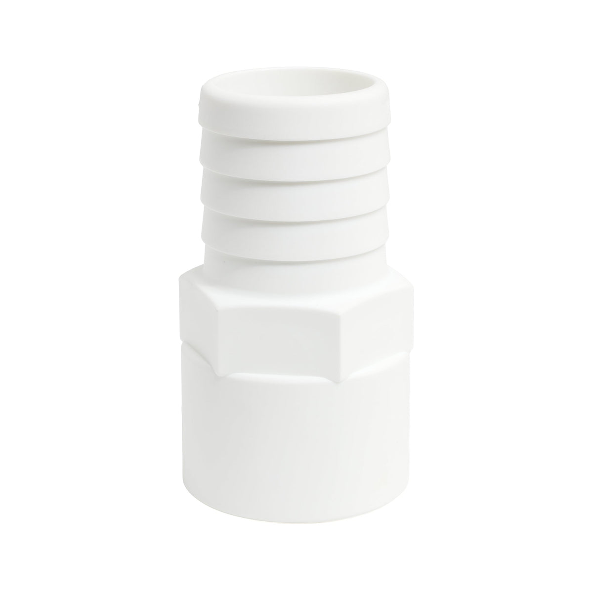 Hose Barb Unequal 1.5" x 1.25" (38.1mm x 31.8mm) NPS Female Thread, White