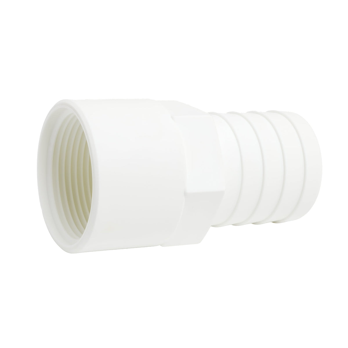 Hose Barb Unequal 1.5" x 1.25" (38.1mm x 31.8mm) NPS Female Thread, White
