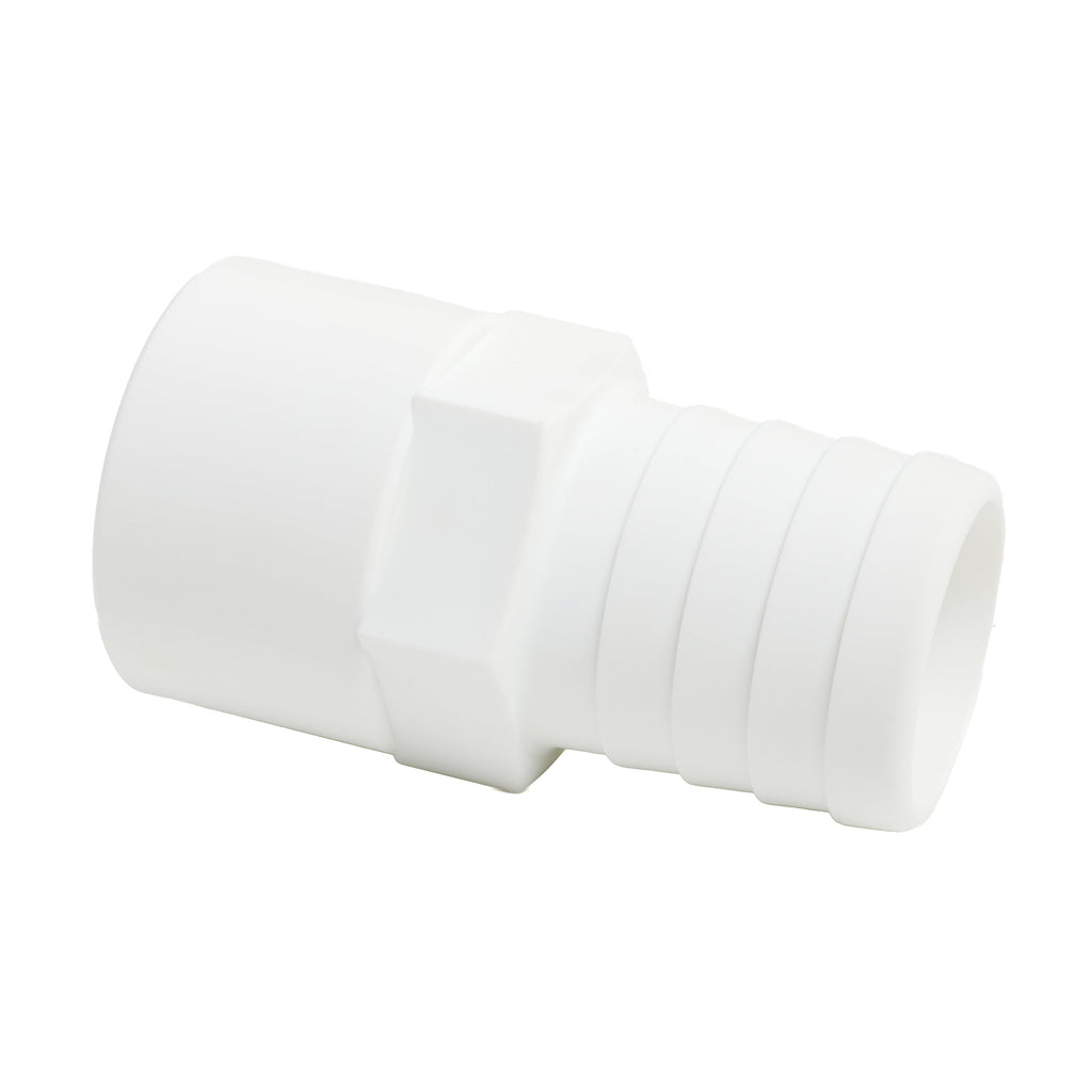 Hose Barb Unequal 1.5" x 1.25" (38.1mm x 31.8mm) NPS Female Thread, White