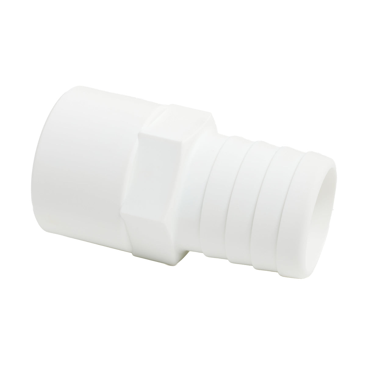 Hose Barb Unequal 1.5" x 1.25" (38.1mm x 31.8mm) NPS Female Thread, White