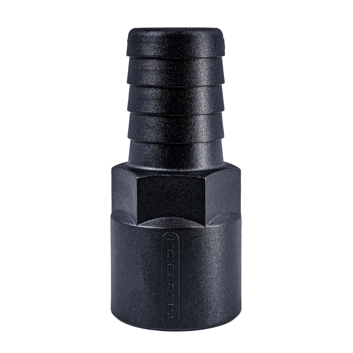Quality Hose Barb Unequal 1.125" x 1" (28.6mm x 25.4mm) NPS Female Thread, Black