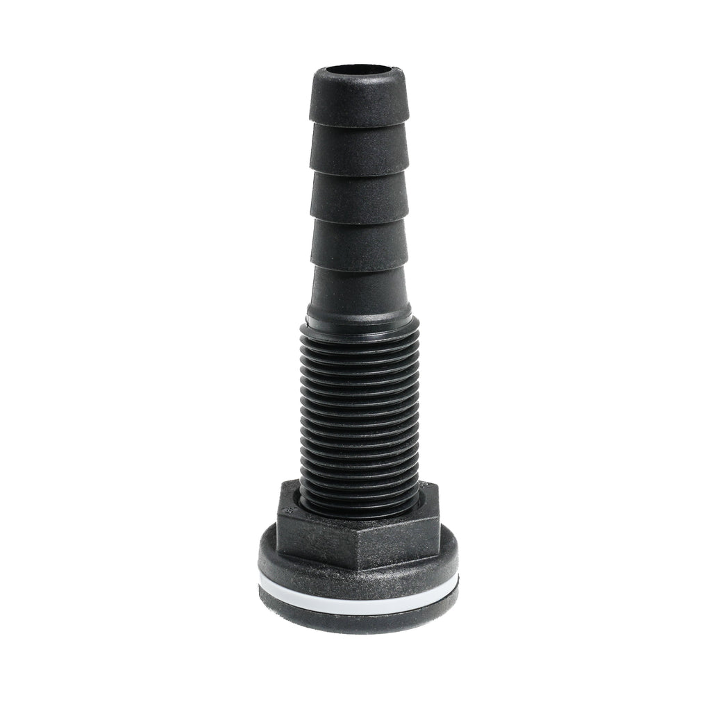 Thru-hull with Hose Barb 0.625" x 0.5" (15.9mm x 12.7mm) BSP