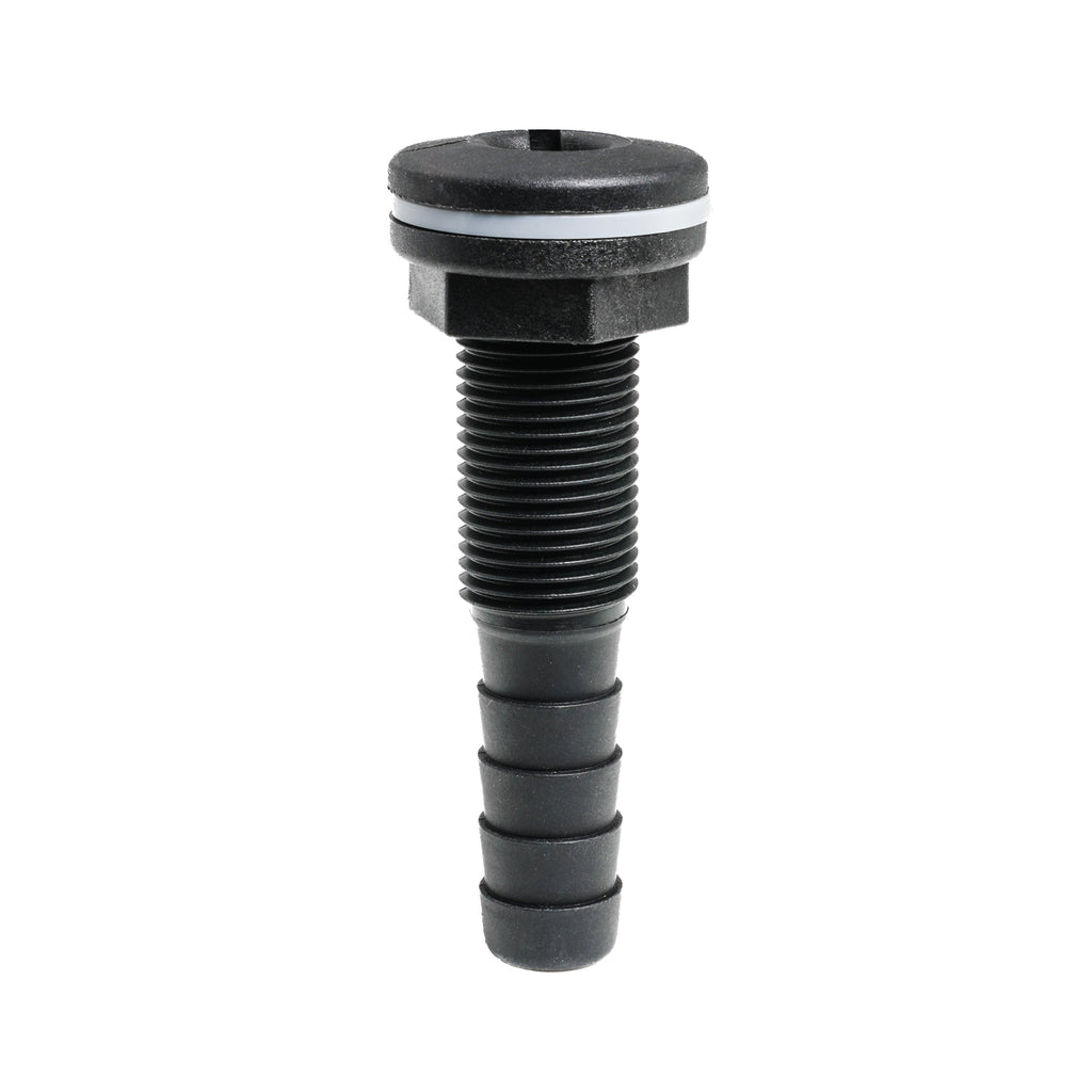 Thru-hull with Hose Barb 0.625" x 0.5" (15.9mm x 12.7mm) BSP