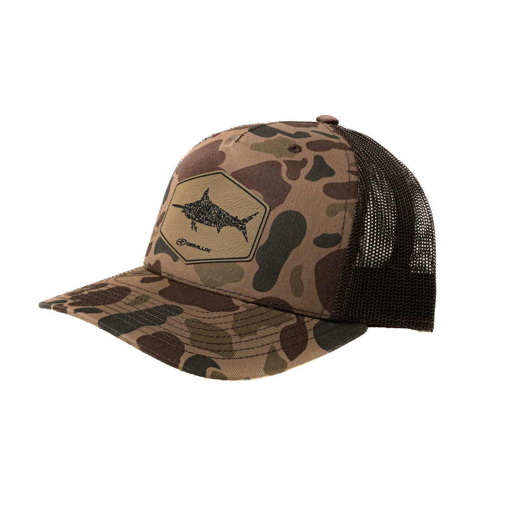 Richardson Duck Camo Leather Patch Hat