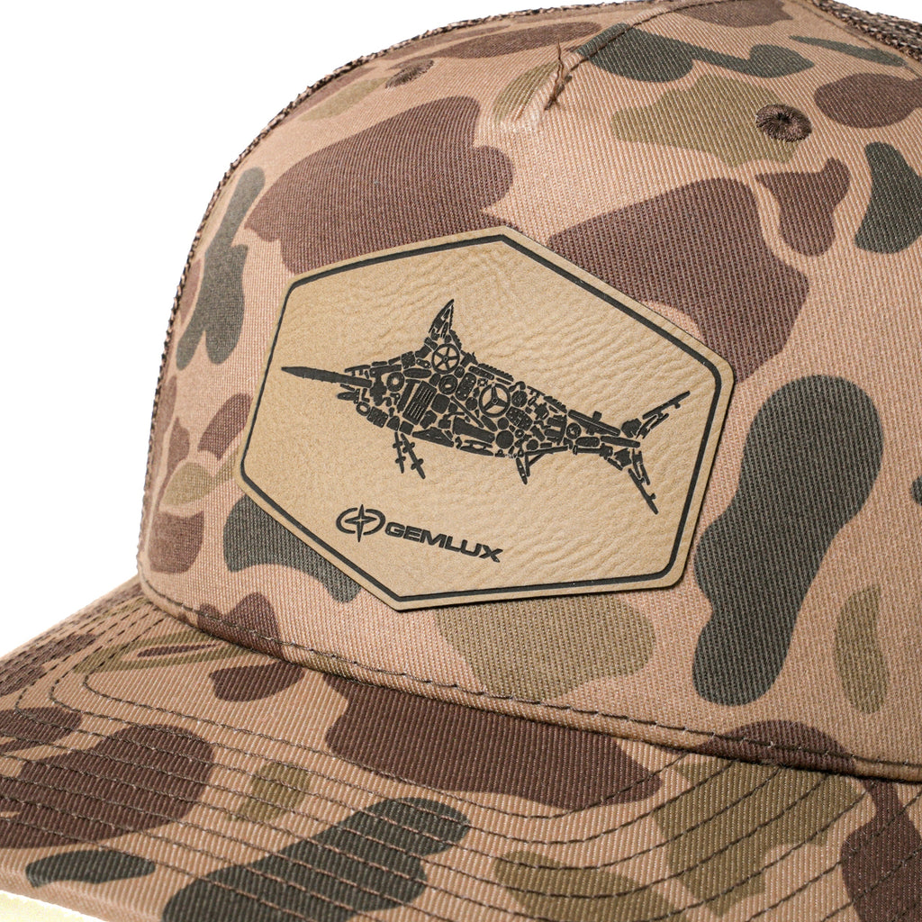 Richardson Duck Camo Leather Patch Hat