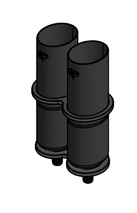 Carbon Fiber Tuna Tube with Brackets