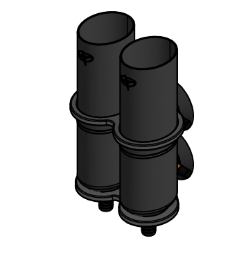 Carbon Fiber Tuna Tube with Brackets